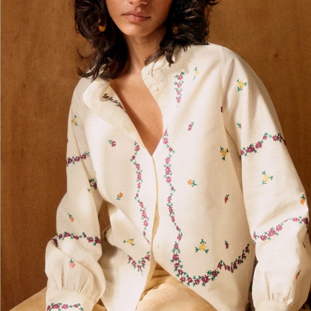 NWT Sézane x Lucia Vergara - Elvio shirt - size 42 / US 10